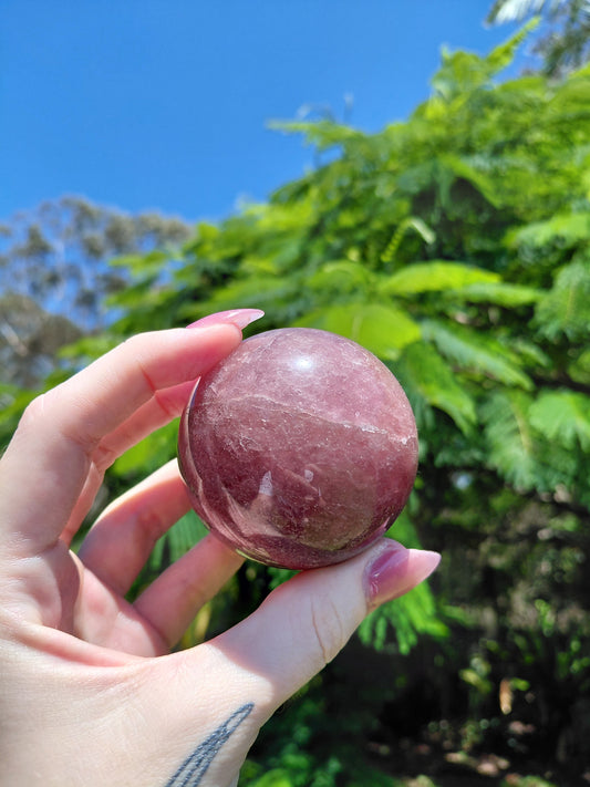 Esfera Mediana de Cuarzo Fresa