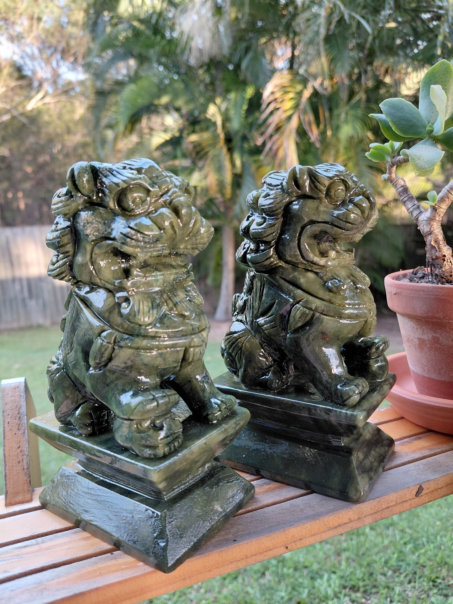 Xiuyan Jade Lion Guardian Set