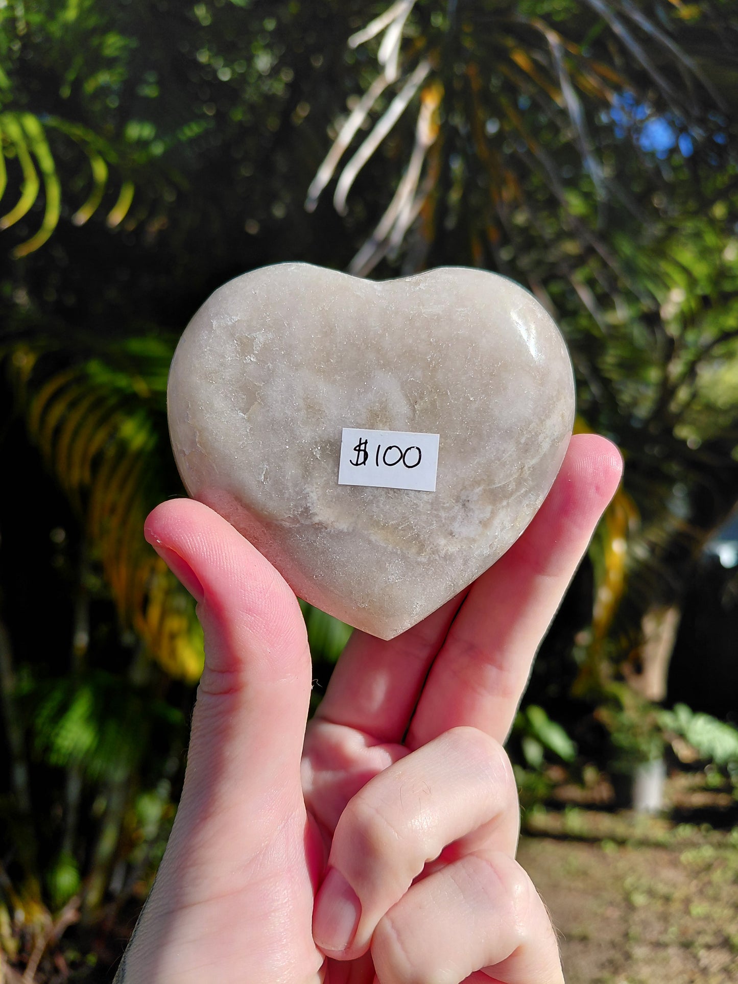 Corazón de amatista rosa C