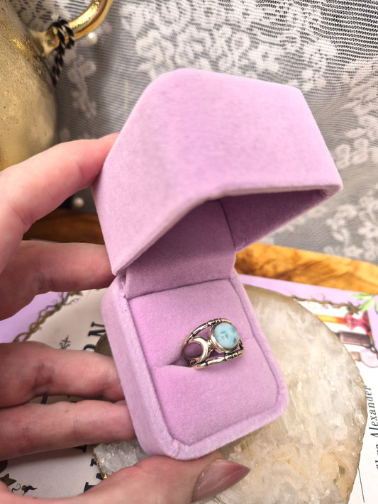 Larimar Ring - Stirling Silver - Size 6