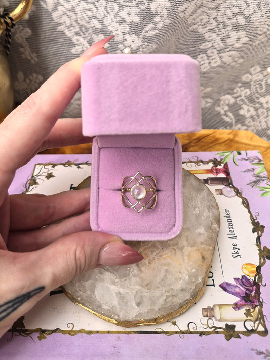 Moonstone Ring #2 - Stirling Silver - Size 6