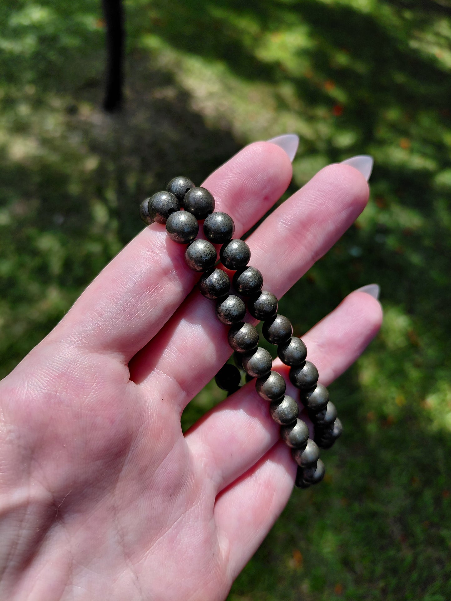 Pulsera de Cuentas de Cristal "Pirita": disipa la negatividad y promueve el bienestar emocional