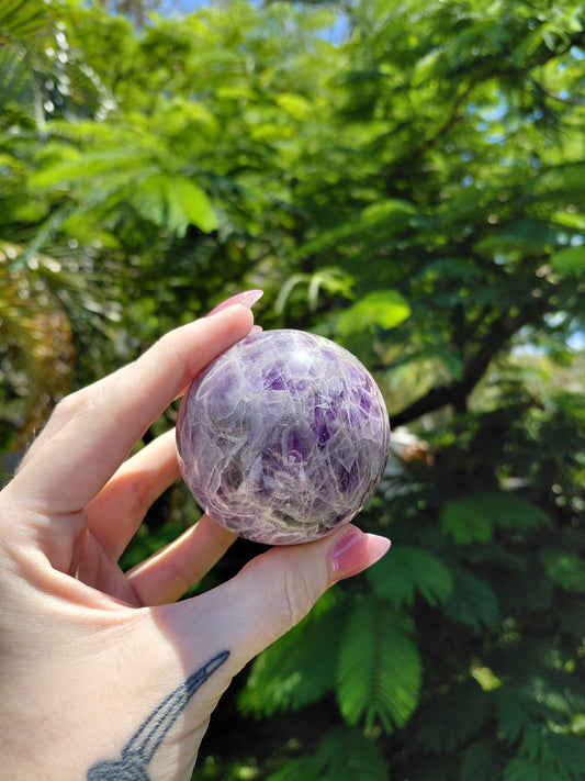 Esfera de amatista chevron B