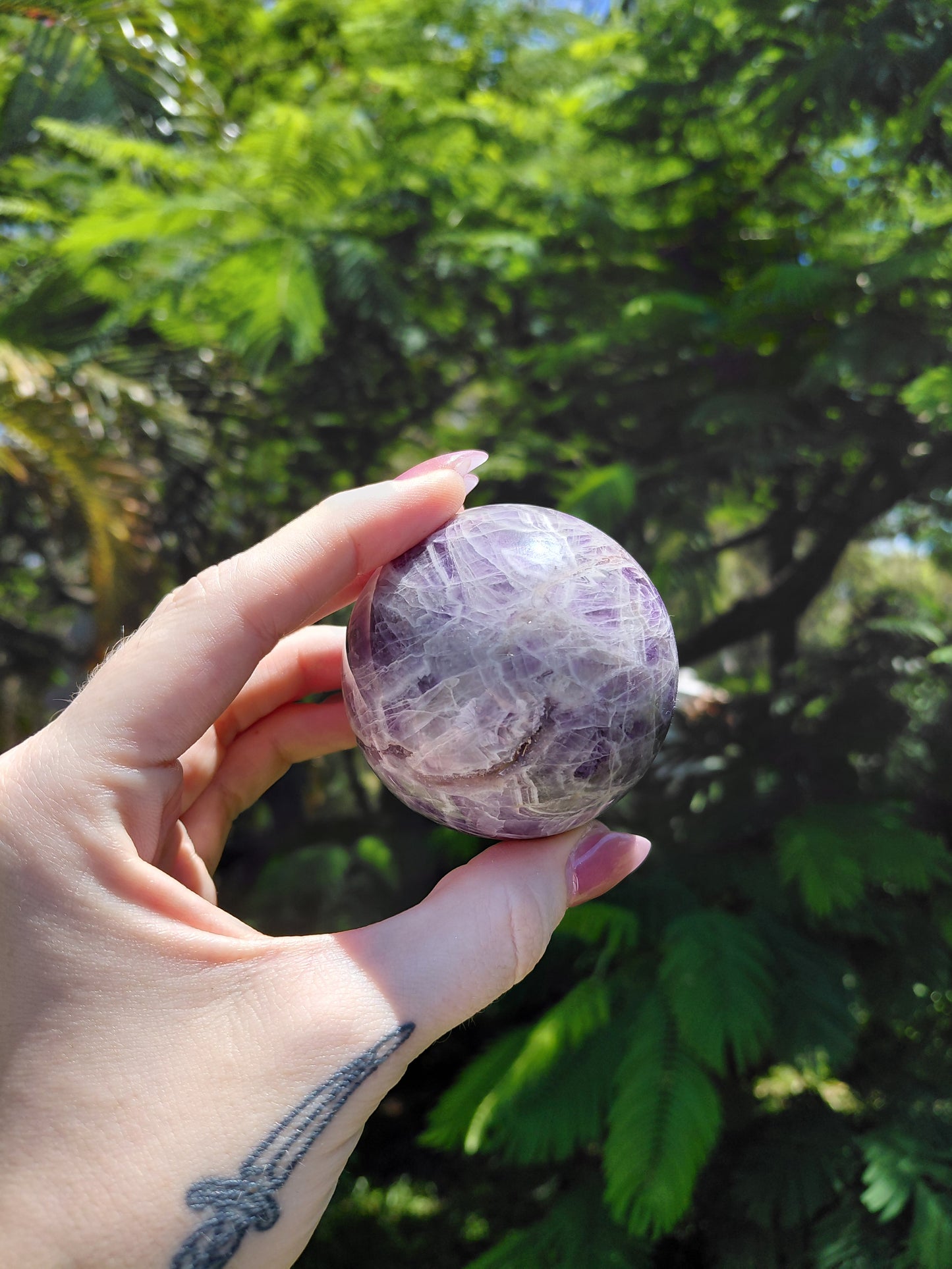 Esfera de amatista chevron B