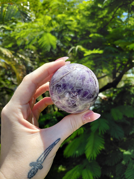 Esfera de amatista chevron B