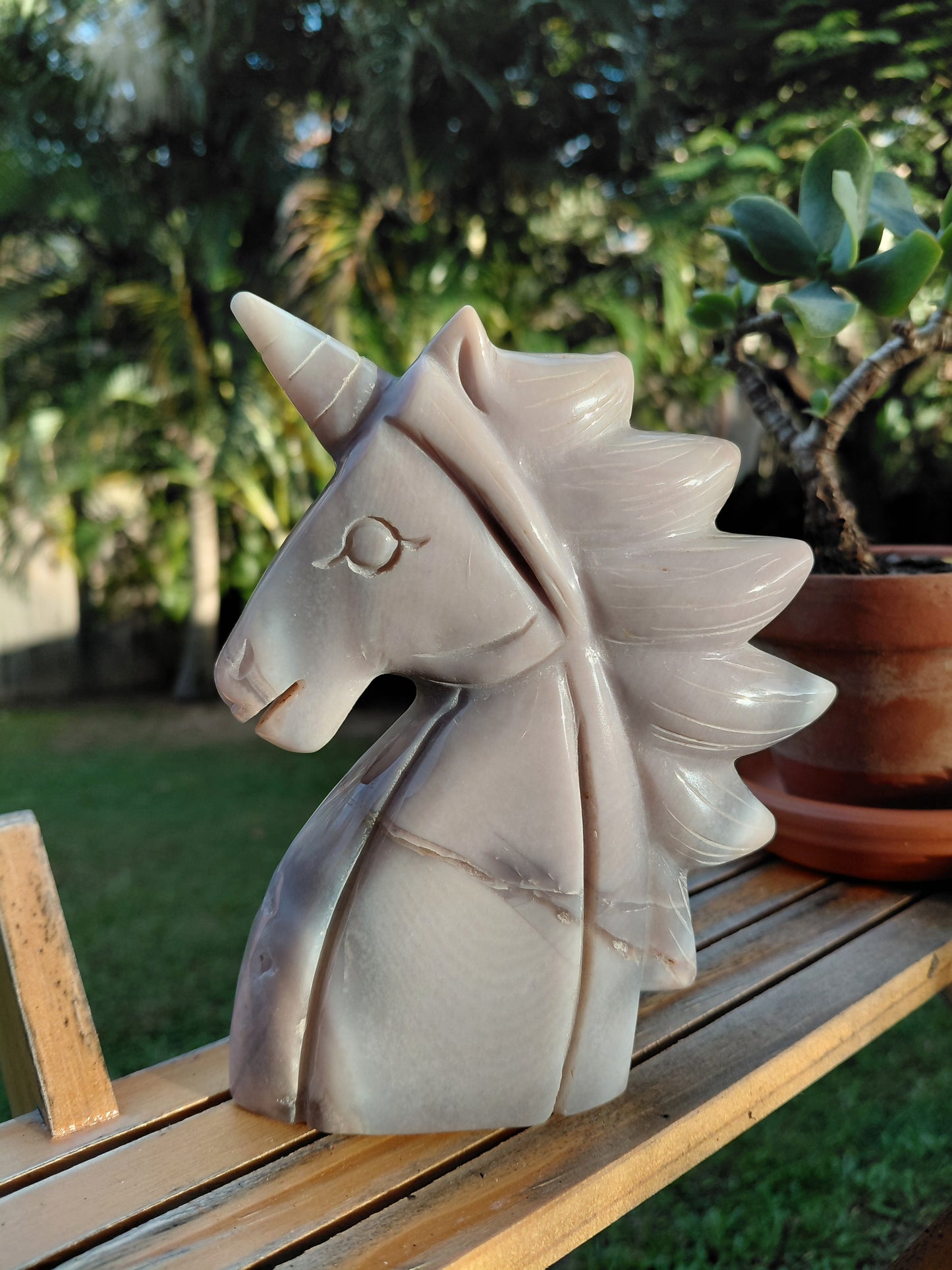 Ágata Flor x Unicornio de Amatista Rosa