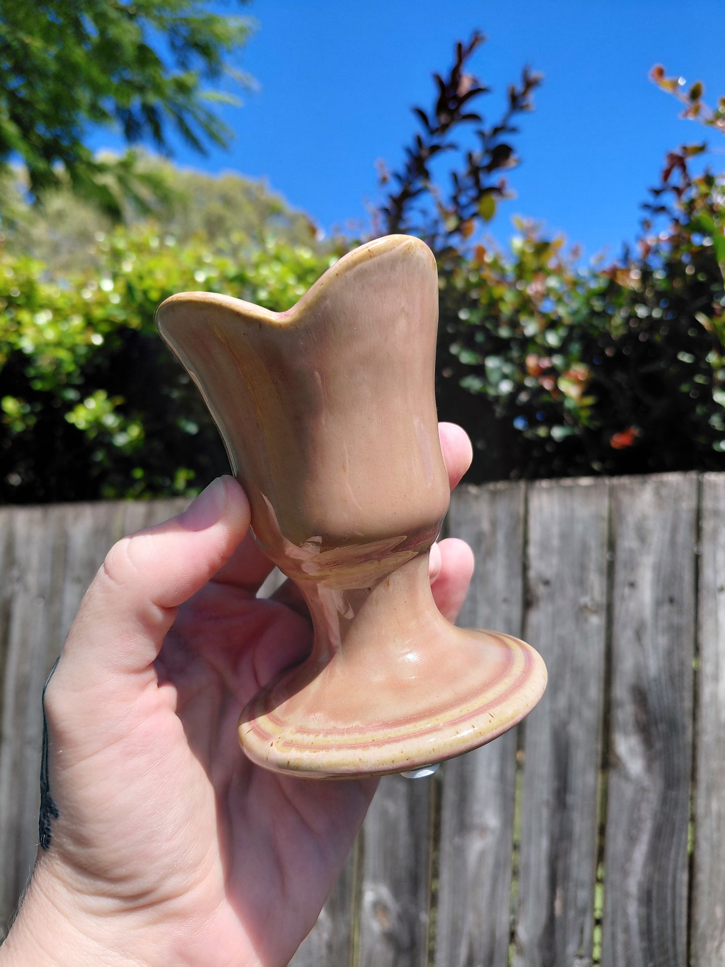 Soporte esférico en forma de pétalo - Rosa coral