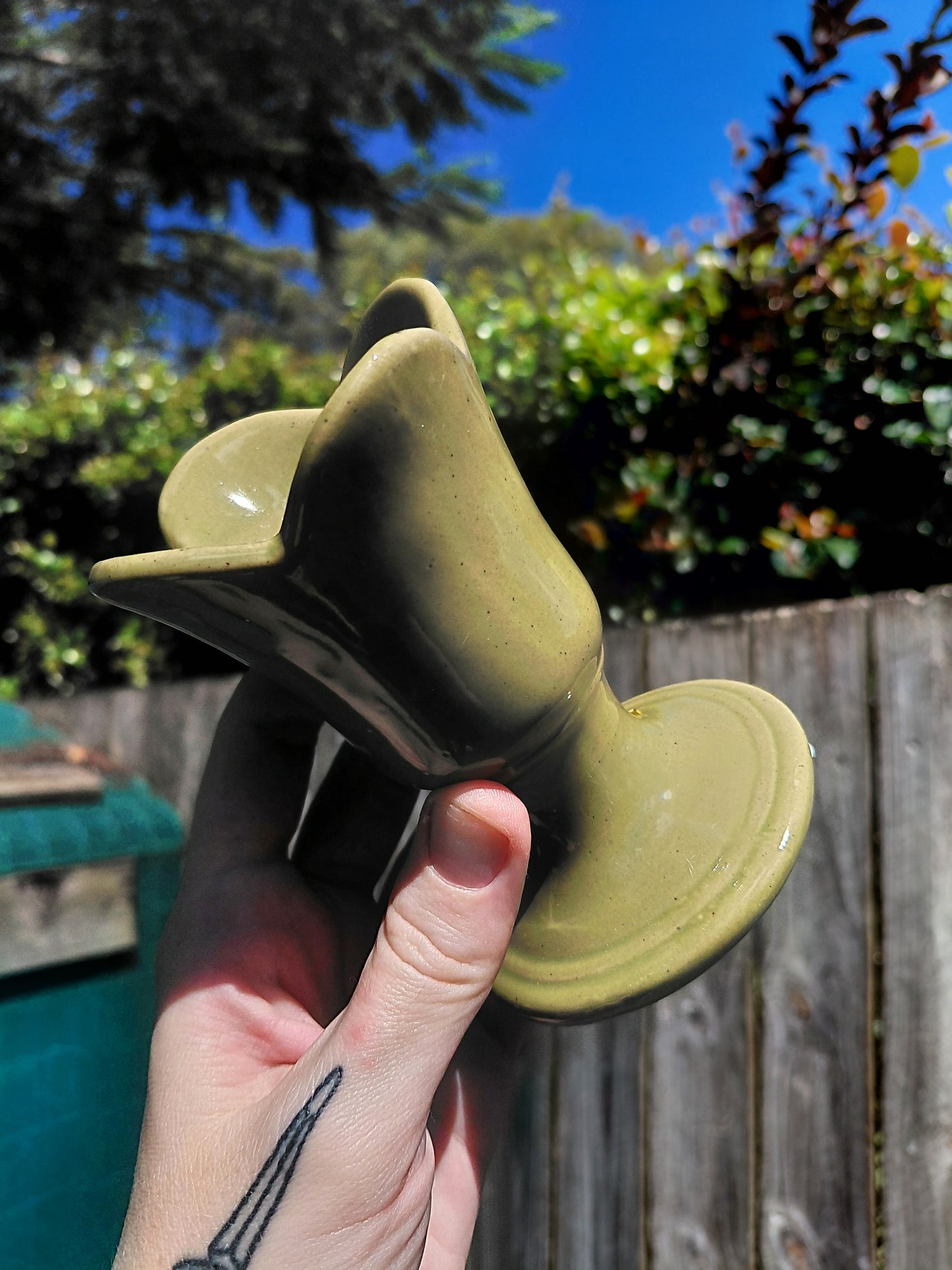 Soporte esférico con forma de pétalo - Verde musgo