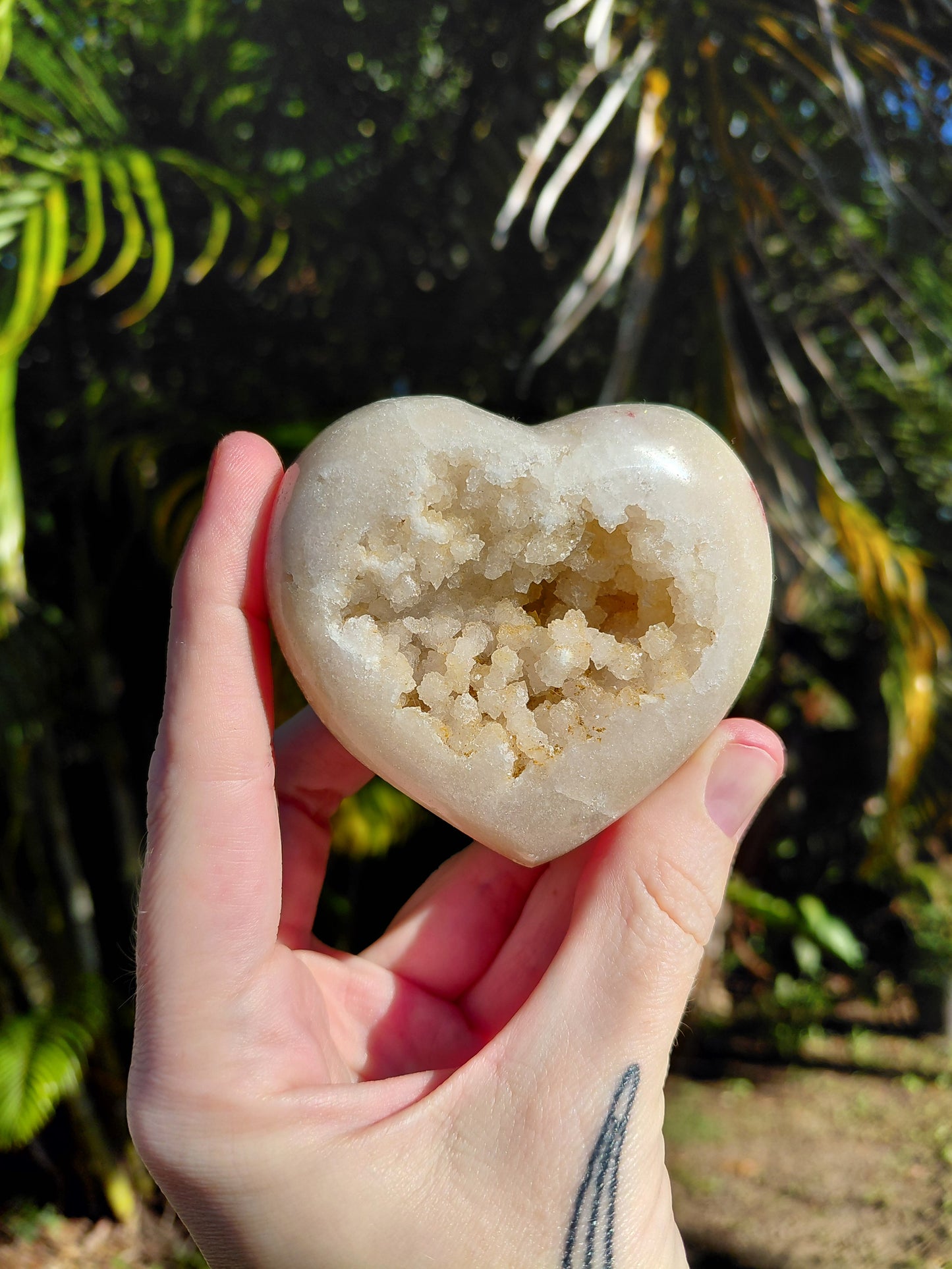 Corazón de amatista rosa C