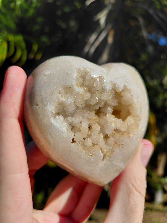 Corazón de amatista rosa C