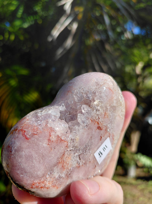 Corazón de amatista rosa A
