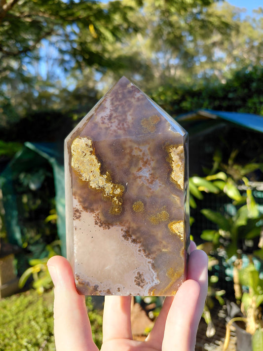 Druzy Agate Tower H