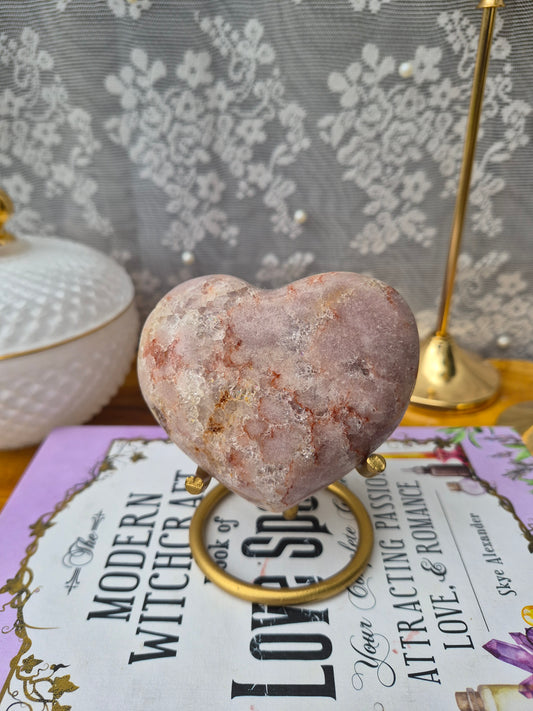 Corazón de amatista rosa A