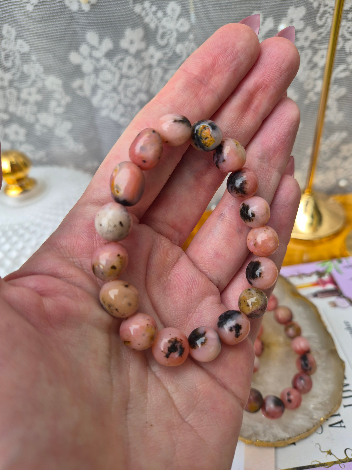 Australian Pink Opal Tumbled Bracelets