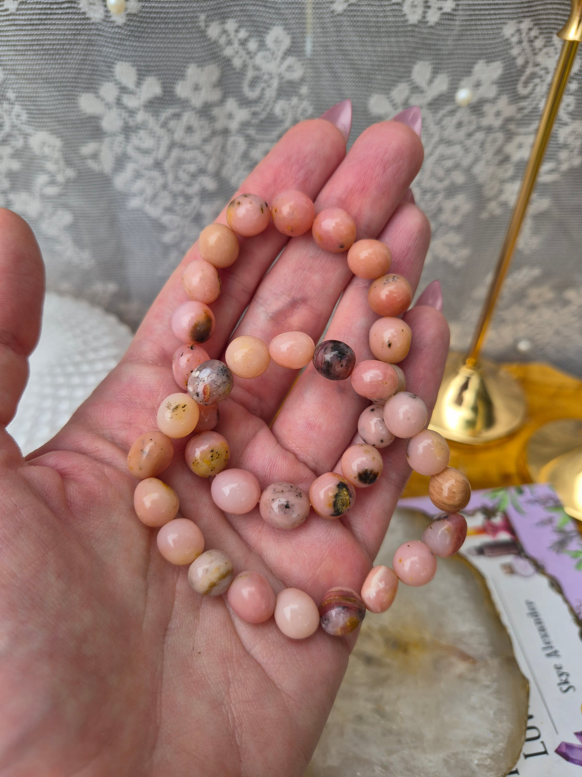 Australian Pink Opal Tumbled Bracelets