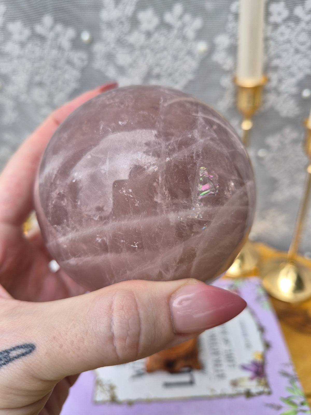 Esfera grande de jaspe oceánico A