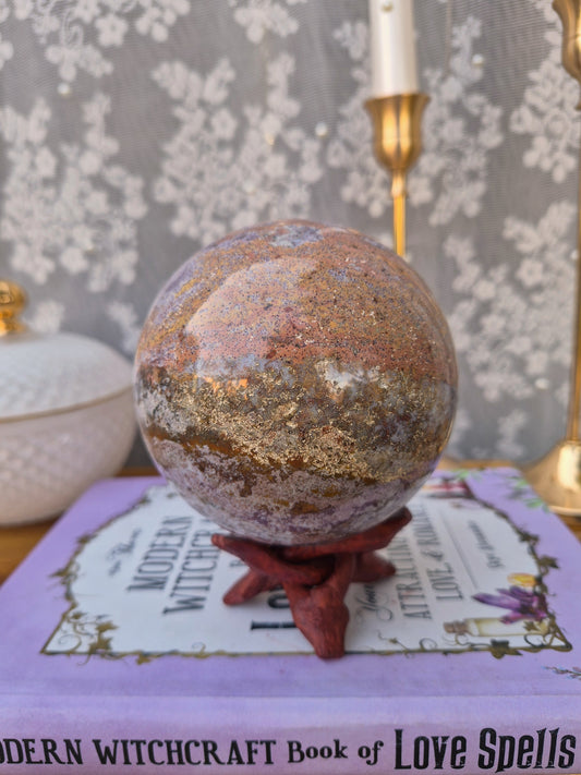 Pastel Authentic Ocean Jasper Sphere