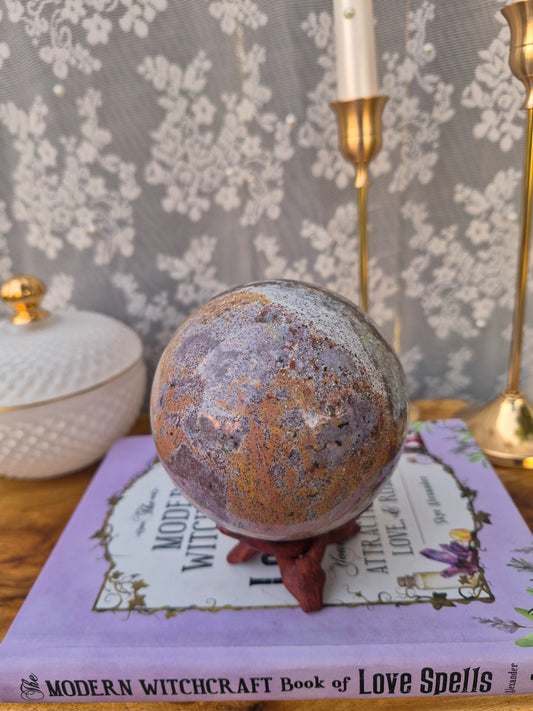 Pastel Authentic Ocean Jasper Sphere