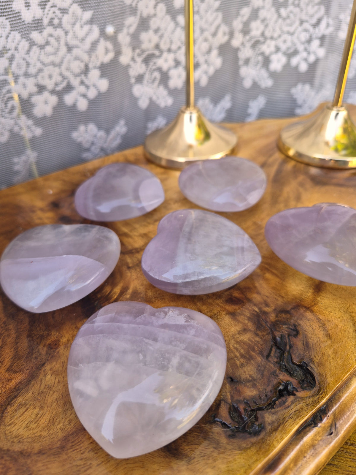 Fluorite Heart Carvings - choose your own!