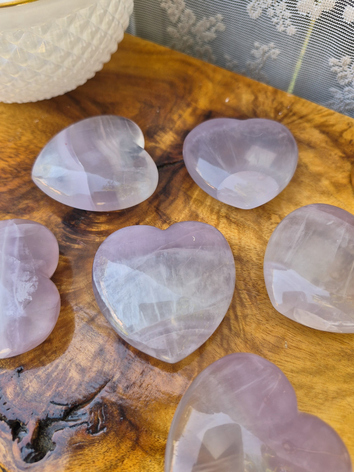 Fluorite Heart Carvings - choose your own!