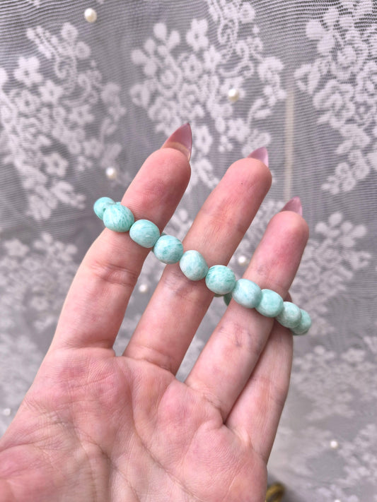 Pulseras rodadas de ópalo rosa australiano