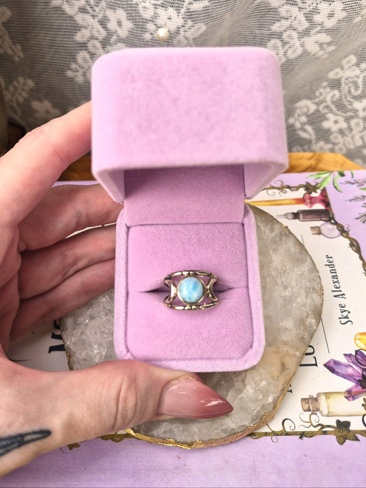 Larimar Ring #2 - Stirling Silver - Size 6