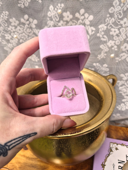 Herkimer Diamond Ring #2 - Stirling Silver - Size 7