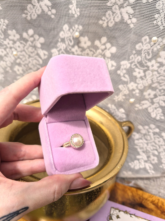 Pearl Ring - Stirling Silver - Size 8