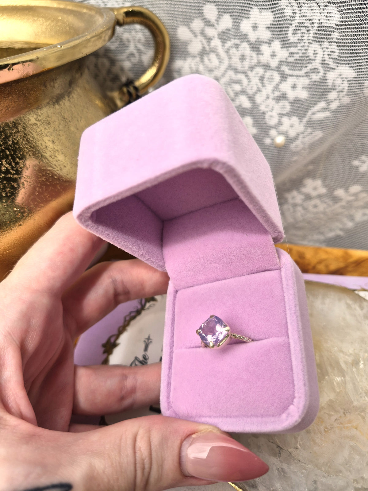 Lavender Quartz Ring #2 - Stirling Silver - Size 6
