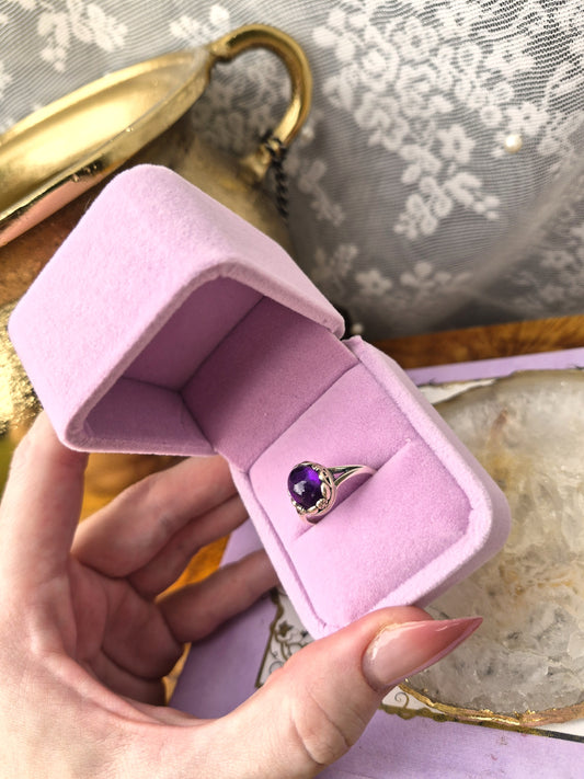 Amethyst Ring - Stirling Silver - Size 7